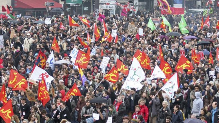 Γαλλία: Η συνταξιοδοτική μεταρρύθμιση κατέβασε πάνω από 1,5 εκ. Γάλλους στους δρόμους