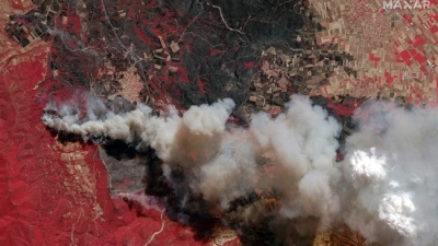 Φωτιά στην Αλεξανδρούπολη: Σοκαριστικές φωτογραφίες από δορυφόρο