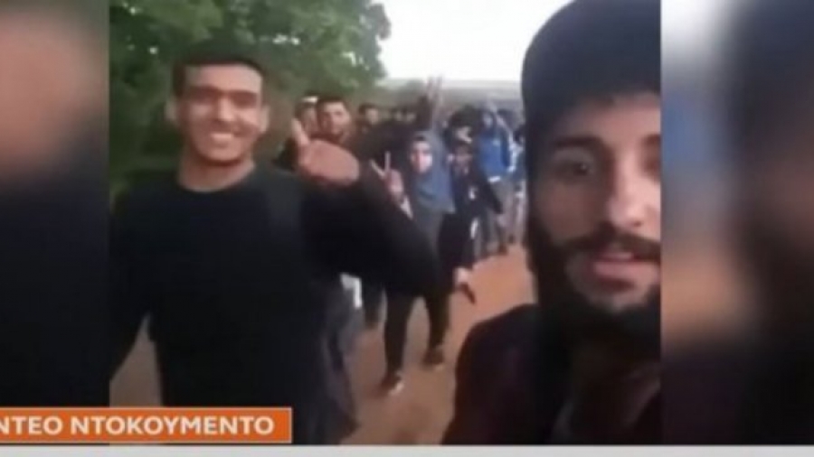Έβρος - Βίντεο ντοκουμέντο: Εκατοντάδες μετανάστες φθάνουν στην Ελλάδα