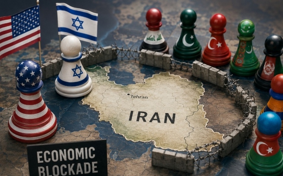 US Israel plot land blockade to suffocate Iran putting intense pressure on seven neighbor states