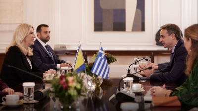 Συνάντηση Μητσοτάκη με την Προεδρεύουσα στο Τριμελές Συλλογικό Προεδρείο της Βοσνίας και Ερζεγοβίνης - Τι συζητήθηκε