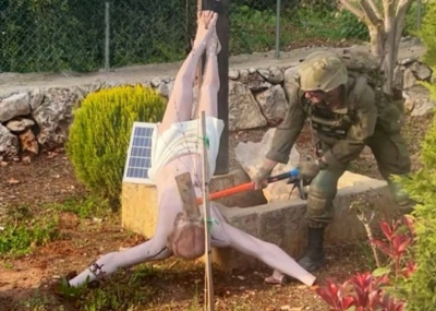 Αυτοί είναι! Βίαιη σιωνιστική μανία κατά των Χριστιανών - Ισραηλινός στρατιώτης γκρέμισε άγαλμα του Χριστού με βαριοπούλα