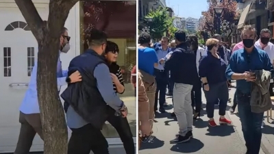 Γυναίκα φώναζε στον Τσίπρα: Προδότη, αλήτη η Μακεδονία είναι μία, ελληνική - Προσήχθη από αστυνομικούς