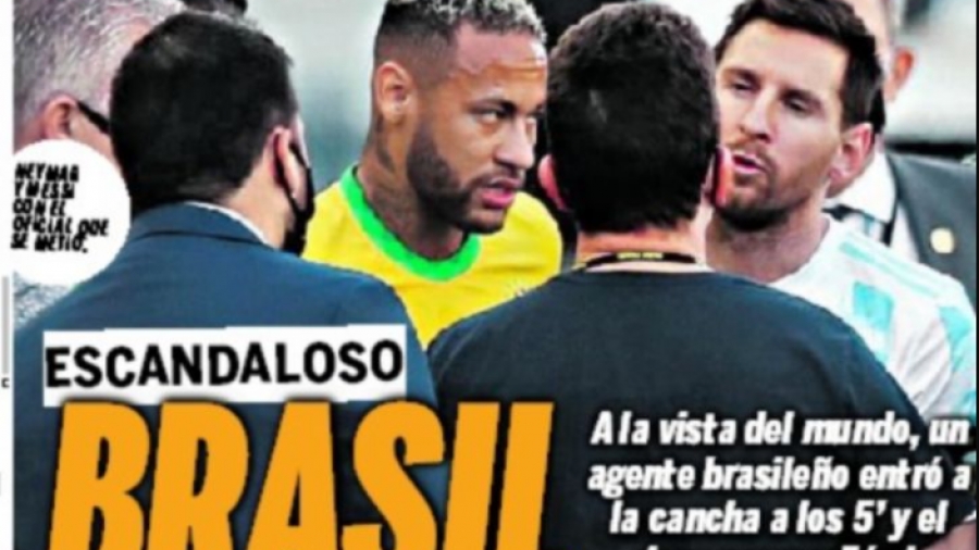 Καυστικό πρωτοσέλιδο της εφημερίδας Ole: «Σκάνδαλο: Βραζιλία, παγκόσμια πρωταθλήτρια στα χαρτιά»