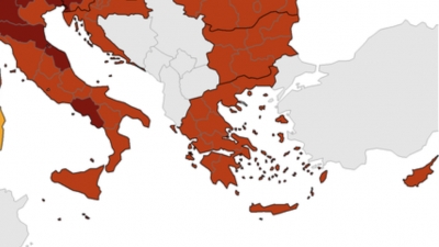 Κορωνοϊός - ECDC: «Κοκκίνισε», πλέον, ολόκληρη η Ελλάδα - Ανέβηκε ο δείκτης θετικότητας