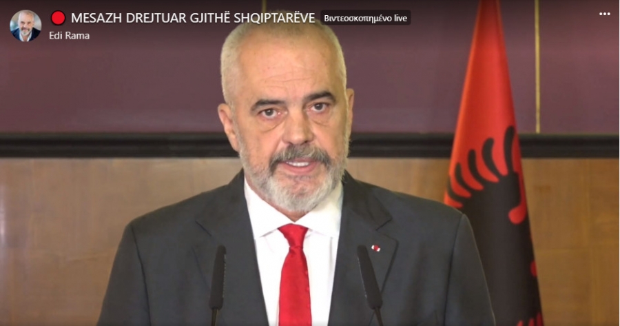 Έκτακτο διάγγελμα Rama – Προειδοποίησε τους Αλβανούς για «τη νέα παγκόσμια κρίση» που έρχεται