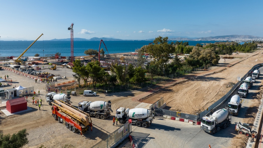 Όμιλος Ηρακλής: Ολοκληρώθηκε το μεγαλύτερο έργο σκυροδέτησης στην Ελλάδα για τη θεμελίωση του Riviera Tower