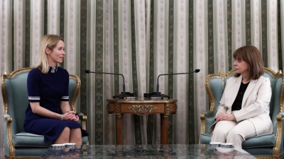 Συνάντηση Σακελλαροπούλου με πρωθυπουργό Εσθονίας: Βάρβαρη και απάνθρωπη η επίθεση της Hamas στο Ισραήλ