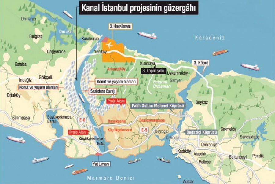 Παρά τη νομισματική κρίση, η Τουρκία θα κατασκευάσει τη διώρυγα της Κωνσταντινούπολης με κόστος 16 δισ. δολάρια