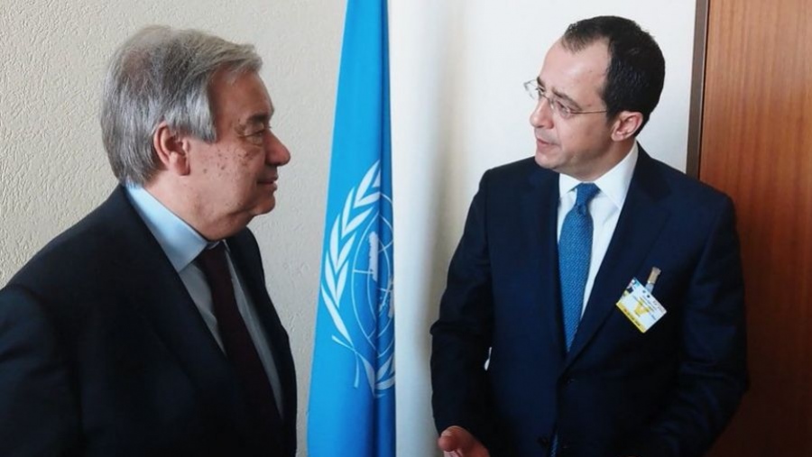 Κύπρος: Ο Χριστοδουλίδης συναντήθηκε με τον Guterres - «Είμαστε στην ίδια γραμμή με τον ΓΓ του ΟΗΕ»