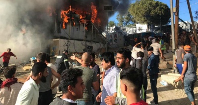 Φωτιά σε δομή κράτησης μεταναστών στη Λέσβο - Είχε κλείσει τον Ιανουάριο με απόφαση του Δήμου