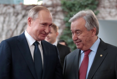 Στη Μόσχα ο γ.γ. του ΟΗΕ, Antonio Guterres – Συνάντηση με Putin για κατάπαυση πυρός