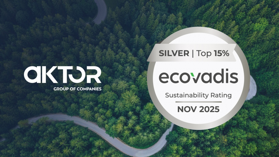 Ο Όμιλος AKTOR απέσπασε τη διάκριση «Silver Medal Award» από την EcoVadis