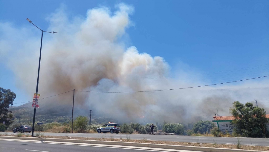 Φωτιά στην Κερατέα: Εκκενώνεται ο οικισμός Πέτα - Μήνυμα από το 112
