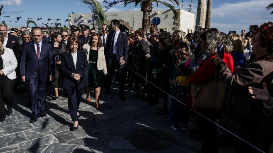 Στο Ρέθυμνο για τον εορτασμό των Θεοφανείων  η Σακελλαροπούλου - Τι δήλωσε