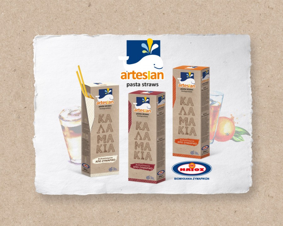 Η Ήλιος πρωτοπορεί με τα Artesian Pasta Straws, τα βιοδιασπώμενα καλαμάκια από ζυμαρικό
