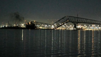 Κατέρρευσε η γέφυρα Key Bridge στη Βαλτιμόρη - Έπεσε επάνω της τάνκερ - Οχήματα στο νερό, φόβοι για θύματα
