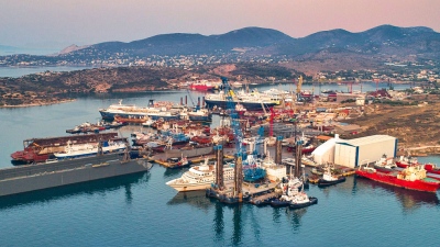 Παρουσιάστηκε η πλωτή εξέδρα USSPS στα Ναυπηγεία Σαλαμίνας - Διεθνής αναβάθμιση με αιχμή τη συνεργασία με τη Naval Group