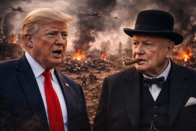 O Trump δεν είναι... Churchill - Σύρθηκε σε ένα παράλογο πόλεμο, ευνόησε τον Putin, έδιωξε συμμάχους