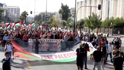 Αθήνα: Συλλαλητήριο για να σταματήσει η αιματοχυσία στη Γάζα - Πλήθος κόσμου, τα συνθήματα