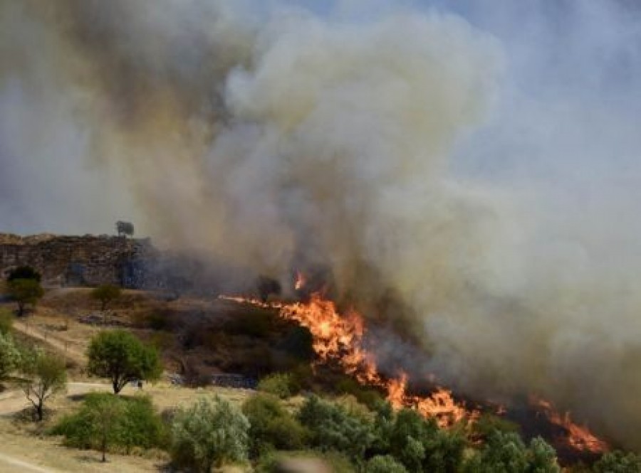 Υπό μερικό έλεγχο η φωτιά στις Μυκήνες - Επί τόπου δυνάμεις της Πυροσβεστικής για τυχόν αναζωπυρώσεις