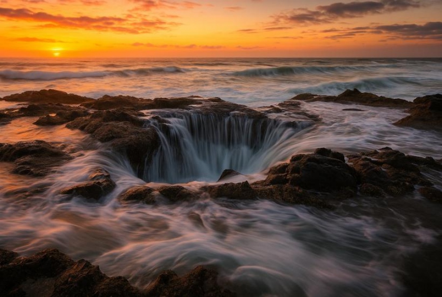 Μα πού πηγαίνει η θάλασσα: Η θρυλική τρύπα στο Όρεγκον, όπου το νερό φαίνεται να πέφτει σε έναν άλλο... κόσμο