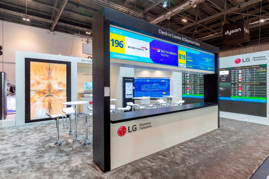 H LG παρουσίασε επαναστατικές οθόνες Information Display στην έκθεση Passenger Terminal EXPO