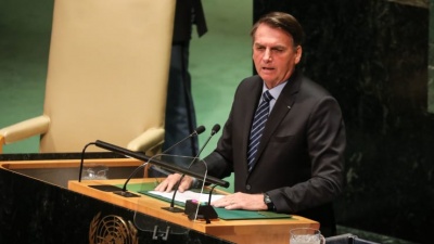 Bolsonaro (πρόεδρος Βραζιλίας) στον ΟΗΕ: Επίθεση σε Macron, ευχαριστίες σε Trump