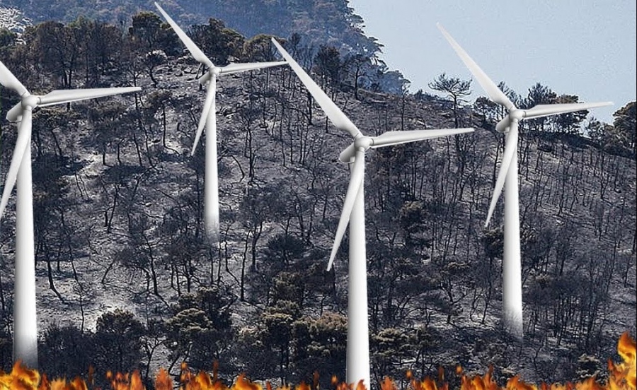 Παρέμβαση για την εγκατάσταση ανεμογεννητριών σε καμένες δασικές εκτάσεις