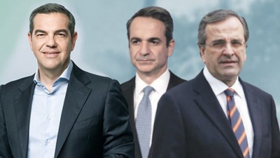 Το τρίγωνο Μητσοτάκη - Σαμαρά - Τσίπρα από το 2015 ξανά στο...2025