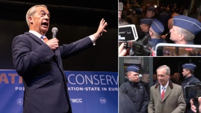 Αυταρχικές πρακτικές: Τερμάτισαν εκδήλωση με Farage και Orban στις Βρυξέλλες για «να μην οδηγήσουν σε δημόσια αταξία»
