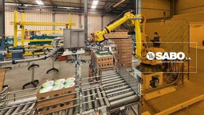 ΦΑΓΕ: Νέα πλήρως αυτοματοποιημένη γραμμή ρομποτικής παλετοποίησης από τη SABO