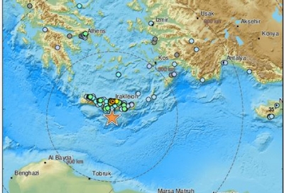 Ισχυρός σεισμός 5,7 Ρίχτερ νότια της Κρήτης – Δεν σχετίζεται με το Αρκαλοχώρι