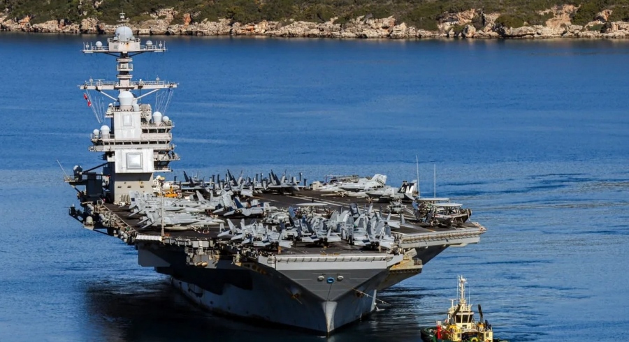  Συναγερμός στη Σούδα για ιρανικά αντίποινα. Κινεζικοί δορυφόροι παρακολουθούν κοντά στην Κρήτη το αεροπλανοφόρο USS Gerald Ford