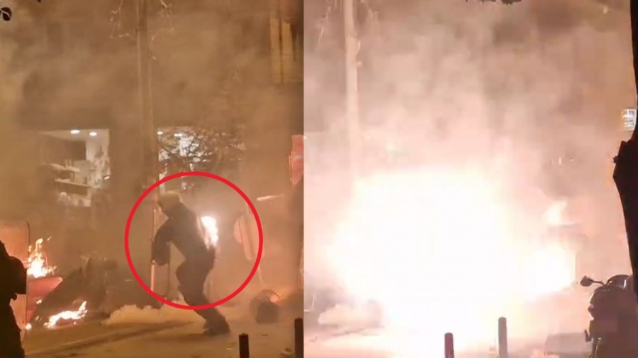 Θεσσαλονίκη: Βόμβες μολότοφ πέταξαν άγνωστοι εναντίον διμοιρίας των ΜΑΤ