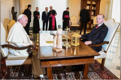 Στο Βατικανό ο Erdogan – Η πρώτη επίσκεψη Τούρκου προέδρου μετά από 59 χρόνια
