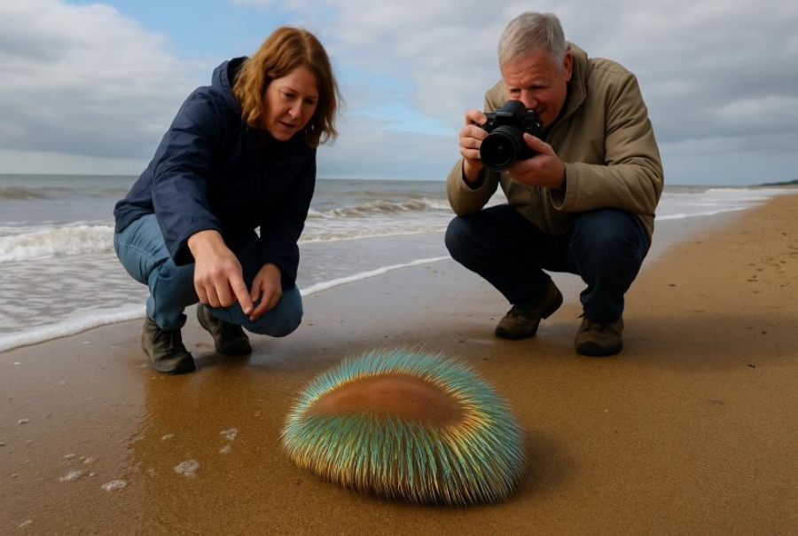 Εξωγήινος στην παραλία - Ξεβράστηκε πλάσμα που μοιάζει με φανταστικό - Σαν πολύτιμο μέταλλο, με πολύχρωμες τρίχες