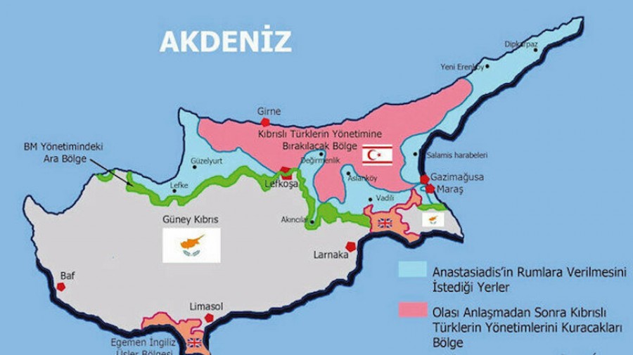 Ο χάρτης του ΟΗΕ που δείχνει τι εδάφη θα παραχωρούσαν στην Κύπρο οι τούρκοι
