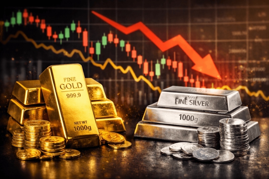 Precious metals market bloodbath: Gold and silver plunge in brutal sell-off